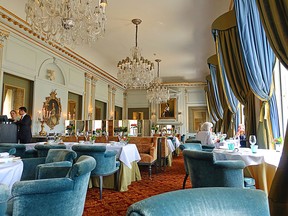 The dining room at André Garrett at Cliveden in London.