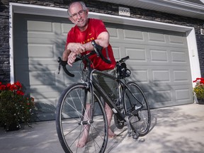 Chris MacDougall, of Halifax, N.S., on a rest day in Calgary, Alta., Thursday, Aug. 4, 2016. He says it's often a struggle to be noticed in the post-Terry Fox era.