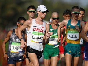 Evan Dunfee of Canada competes in the men's 50km race walk in Rio on Aug. 19.
