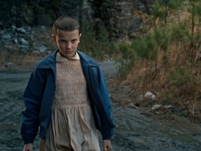 Brown as Eleven, with her Furiosa-inspired buzzcut.
