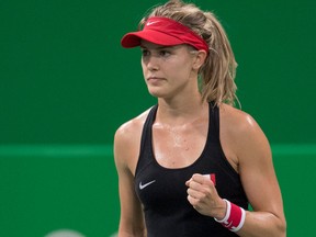 Canada's Eugenie Bouchard easily dismantled American Sloane Stephens in the first round of women's tennis.