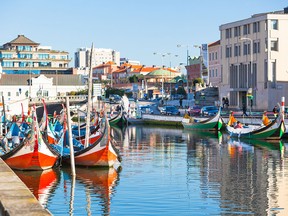 Aveiro, a city on Portugal's west coast, is known for its canals and colourful boats.