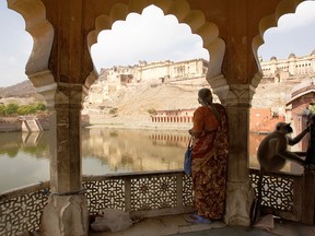 Rajasthan's palaces are recommended for teen travellers. The Amber Fort and Palace is pictured in the distance.