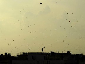 Kite flyers sometimes use a glass-coated string to cut down the kites of their rivals.