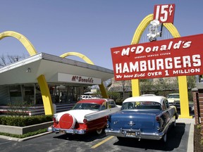 A replica of Ray Kroc's first McDonald's franchise 14 April, 2005 is seen in Des Plaines, Illinois.