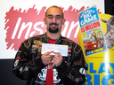 Daniel Carley of St. Catharines. Ont., collects his $5-million prize from a winning instant-win lottery ticket in 2006.