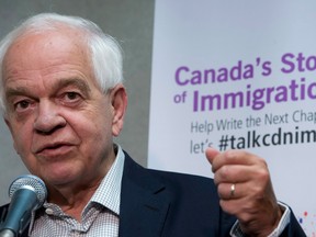 Minister of Immigration John McCallum addresses a news conference in Vancouver, Wednesday, August 17, 2016.