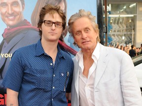 Michael and son Cameron Douglas in 2009.