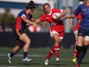 Megan Lukan, right, made the Olympic team after a career playing NCAA basketball.