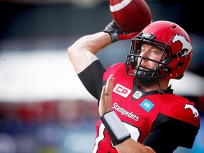 Calgary quarterback Bo Levi Mitchell is the early frontrunner for the league's most outstanding player award.
