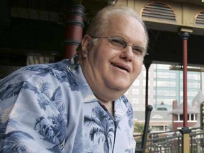 A 2007 photo of  Lou Pearlman outside his offices at Church Street Station in Orlando, Fla