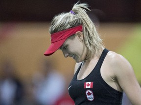 Eugenie Bouchard allowed herself a couple of smiles on the court during her win over Sloane Stephens. Off the court, she can't stop smiling because of her Olympic experience.