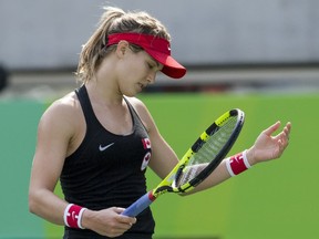 Eugenie Bouchard did not have enough answers against world No. 2 Angelique Kerber in their second-round tennis match at the 2016 Summer Olympics in Rio de Janeiro, Brazil on Monday, Aug. 8, 2016.