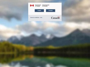 Screen shot of canada.ca web page.