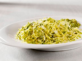 Spaghetti Squash with Kale Pesto is a healthier take on a classic.