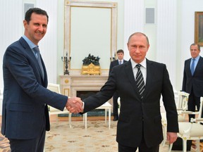 Syrian President Bashar Assad, left, and Russian President Vladimir Putin in 2015.