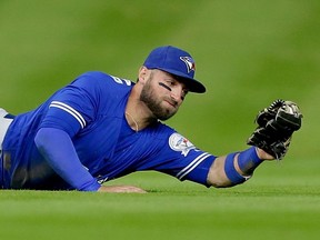 Blue Jays centre fielder Kevin Pillar has been placed on the disabled list but he did not hurt his thumb on one of his diving catches. It came on a slide on the bases on Saturday.