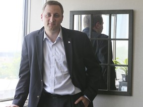 Conservative MP Brad Trost poses for a photo in July. He's entered the Conservative leadership race in order to promote socially conservative values.