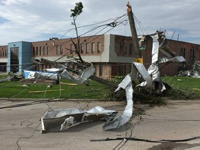 A tornado caused severe damage in east Windsor on Wednesday, August 24, 2016.
