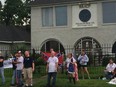 White Lives Matter protesters rally outside of NAACP's Houston office.