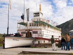 A guided tour along the Yukon River is a relaxing and educational way to see Dawson City.