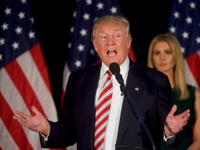 Republican presidential hopeful Donald J. Trump holds a campaign event with his daughter, Ivanka, at the Aston Township Community Center on September 13, 2016 in Aston, Pennsylvania