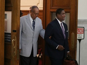 Comedian Bill Cosby leaves the courtroom at the Montgomery County Courthouse after a pretrial conference related to aggravated indecent assault charges on September 6, 2016, in Norristown, Pennsylvania. 
Disgraced US megastar Bill Cosby will go on trial June 5, 2017 accused of sexually assaulting a woman at his Philadelphia home more than a decade ago, a judge said Tuesday.