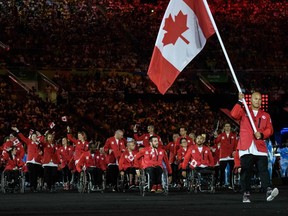 Members of Canada's delegation enter during the opening ceremony of the Rio 2016 Paralympic Games on Sept. 7.