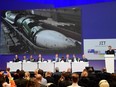 Members of a joint investigation team present the preliminary results of the criminal investigation  into the downing of Malaysia Airlines flight MH17 , in Nieuwegein, on September 28, 2016.