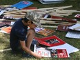 A boy takes part in an Al-Quds Day rally at Queen's Park in Toronto on July 2.