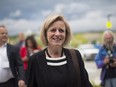 Alberta Premier Rachel Notley arrives for a meeting of provincial premiers in Whitehorse, Yukon, Thursday, July, 21, 2016.