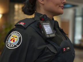 One of the body-worn cameras piloted by the Toronto Police.