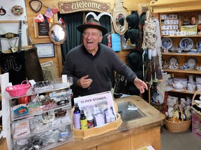 Adi Unterberger bills himself as “The Yodelling Woodcarver.” He emigrated to Canada from Austria and now runs a gift shop in Kimberley, B.C.