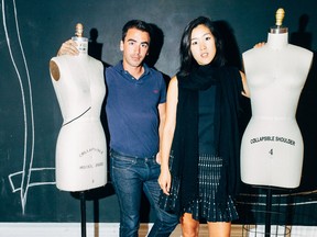 Fernando Garcia and Laura Kim, whose label Monse has become the hottest name in fashion, at their design studio in Manhattan, Aug. 30, 2016.