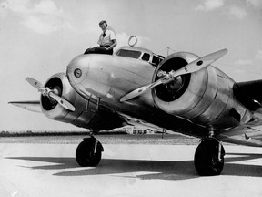 This 1937 photo shows Amelia Earhart before takeoff in Miami for an attempted round-the-world flight. Earhart and her navigator, Fred Noonan, disappeared in the South Pacific in July 1937, while on one of the last legs of that journey.