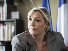 Marine Le Pen, leader of the French National Front, is photographed at the party's headquarters in Paris on June 23, 2015