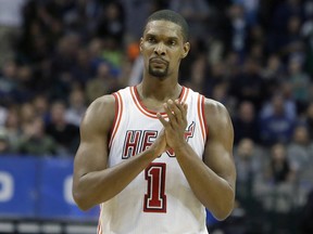 In statements released in recent days, Bosh said he is ready to play and was written off by the team when the second bout with clots began last February.