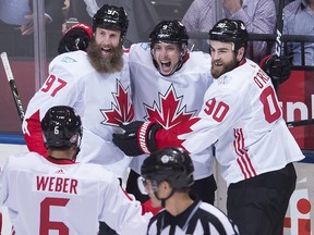 Matt Duchene's two-goal performance helped Team Canada defeat the U.S. 4-2 on Tuesday at the World Cup of Hockey.