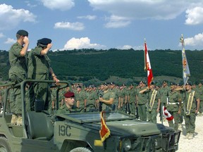 Soldiers of the Third Battallion Princess Patricia's Canadian Light Infantry Battle Group received their NATO medal for Service in the former Yugoslavia on Canada Day.