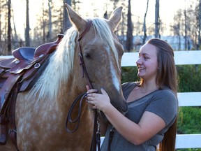 Jada Polem became an Internet sensation when photos of her riding Mya out of fire ravaged Fort McMurray, were posted online.