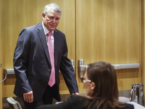 Federal Court Justice Robin Camp arrives at a Canadian Judicial Council inquiry in Calgary, Alta., Tuesday, Sept. 6, 2016.