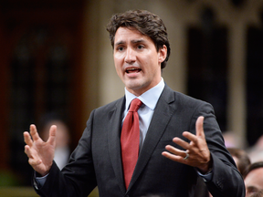 Justin Trudeau during question period in the House of Commons on Thursday.