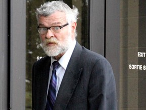 George Wayne Jarvis, who has pleaded guilty to manslaughter into the shooting death of his wife in the late 1980s, is pictured here on Thursday September 28, 2016 entering the courthouse in Chatham, Ont.