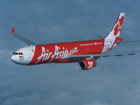 A 2011 file photo of an AirAsia X Airbus A330. An AirAsia X flight was forced to land in Melbourne instead of Kuala Lumpur last year after the pilot typed the wrong co-ordinates into the navigation system.
