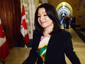 Minister of Democratic Institutions Maryam Monsef in the foyer of the House of Commons on June 2, 2016.