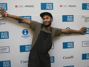 Kaytranada poses for a photo after being awarded the 2016 Polaris Music Prize in Toronto on Monday, September 19, 2016.