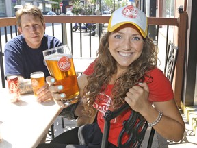 Darren Quinn owner of the Old Crow Bar on Queen St. in Niagara Falls, and Keddi-Anne Sherbino from Oast House Brewers.