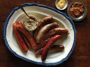 Nuremberg-style Bratwurst from New German Cooking by Jeremy and Jessica Nolen.