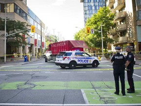 Ottawa Police are investigating a fatal cyclist accident at the corner of Laurier and Lyon Street Thursday September 1, 2016.