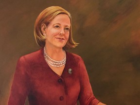 The official portrait of Alberta premier Alison Redford, unveiled Thursday in the Alberta Legislative Assembly.